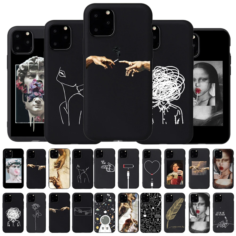 3D Relief Phone Case For iPhone 6 6s 7 8 Plus X SE 2020 11Pro Max Cover Cartoon Love Heart Soft TPU Capa For iPhone 12 8 XR XS
