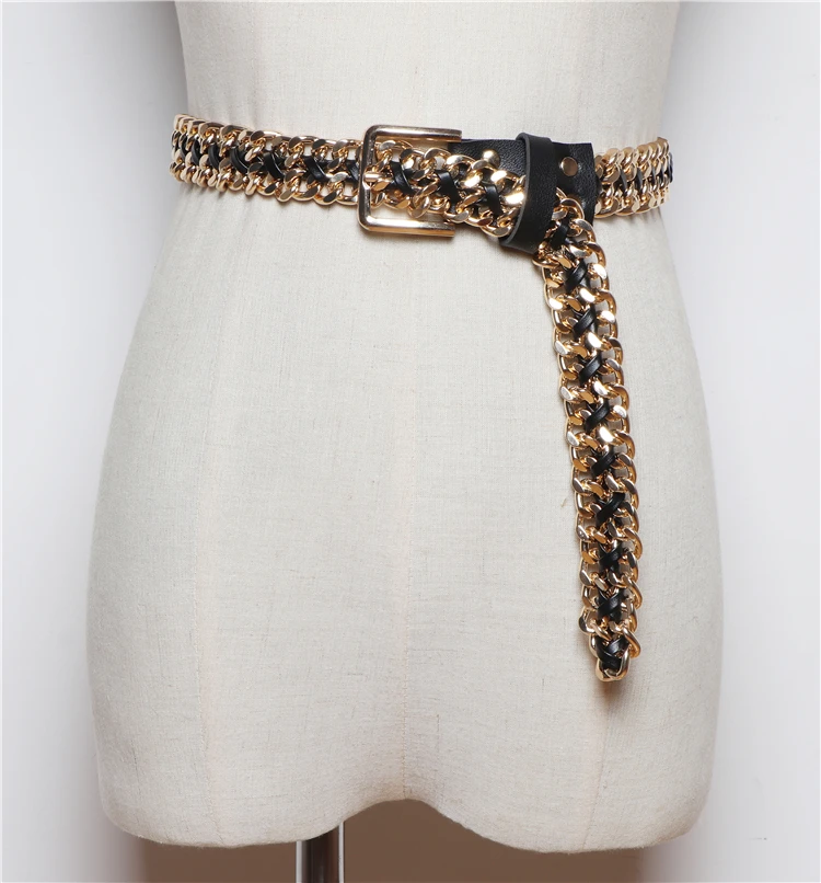 Женский ремень в стиле панк, серебристый, золотой, для подиума, фирменный дизайн, сексуальный пояс, новинка, cinturon mujer