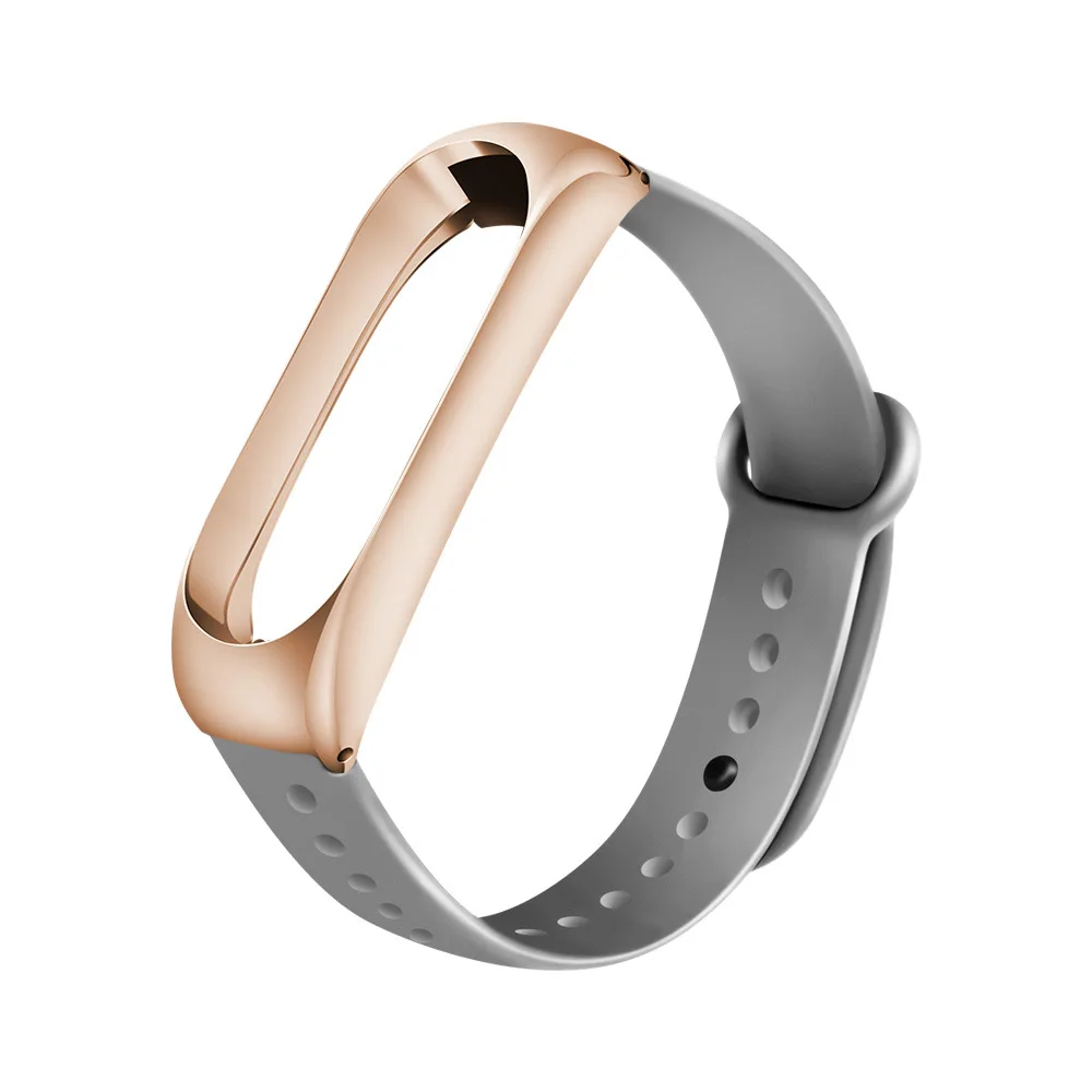 Для Xiaomi Mi Band 3 Силиконовый Браслет ремешок для часов металлический двойной цвет сменный ремешок для Xiaomi Mi Band 4 - Цвет: I