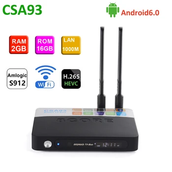 

CSA93 Android Tv Box Amlogic S912 Octa-core 64-bit 2GB 16GB 2.4G/5.8G Dual WIFI LAN 1000M Bluetooth4.0 4k HD Set Top Box