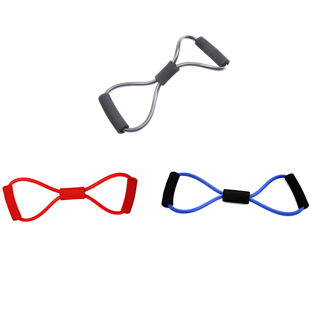 

Yoga Resistance Bands 8 Word 1 Pcs Training Elastic Latex Fitness Equipment Indoor Sports Exercise Rubber Elastic Bands