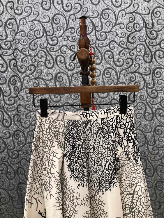 100%Cotton Women's Skirt 2021 Autumn High Quality Clothes Ladies Sexy Wild Prints Pocket Patchwork Large Swing Casual Skirts