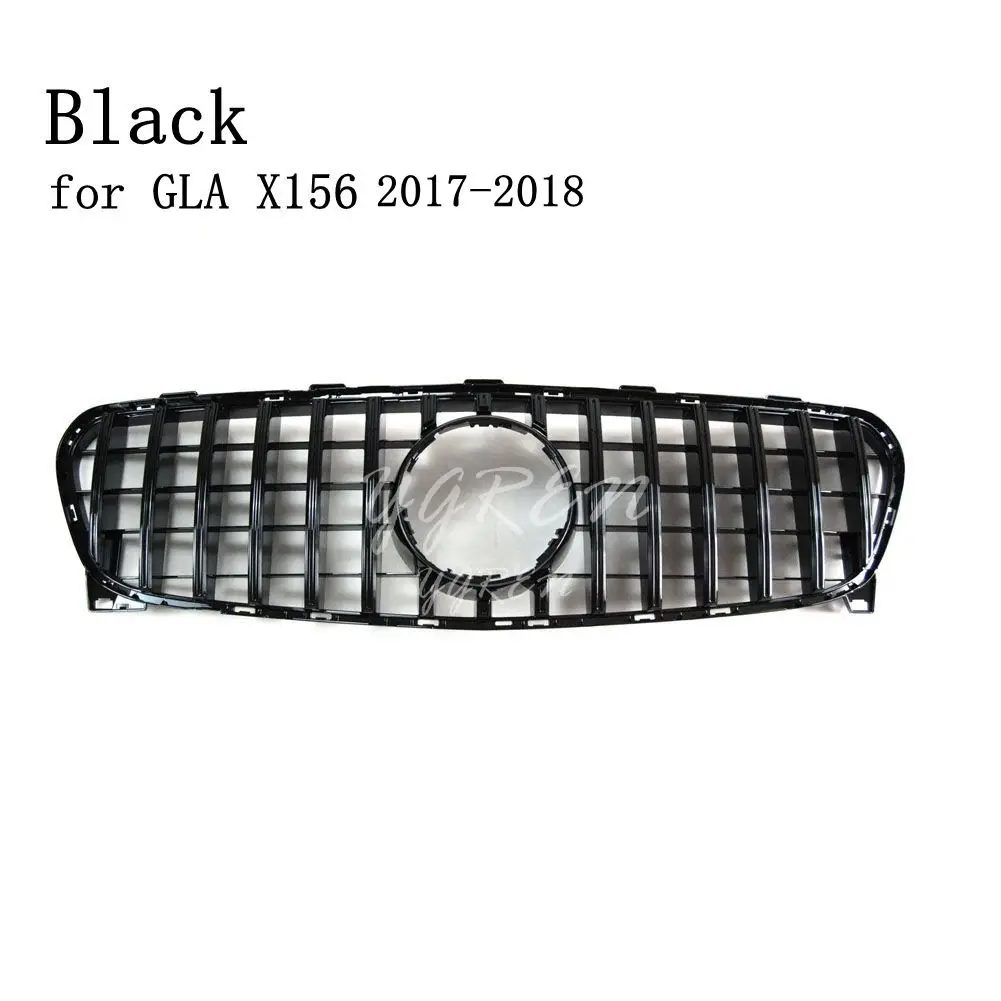 GT Panamericana гриль для Mercedes X156 GLA200 GLA250 GLA45 AMG хром - Цвет: Black 2017-2018
