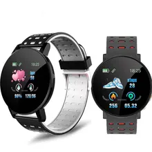 10 adet/grup 119 artı akıllı bilezik kalp hızı akıllı izle erkek bileklik spor saatler Band Smartwatch Android çalar saat