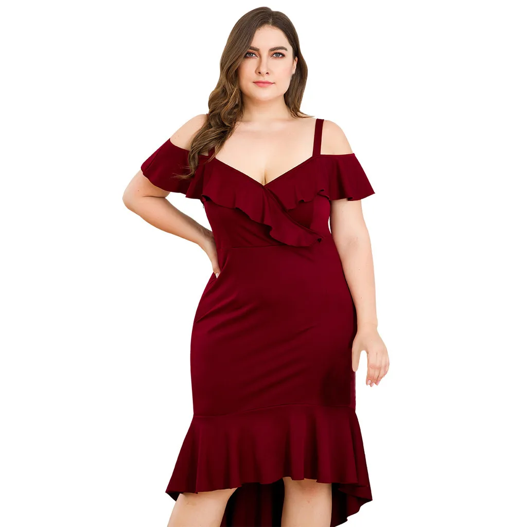 plus size fishtail dress