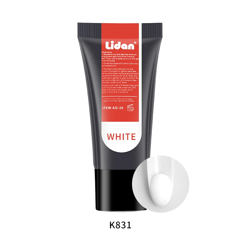 K831 Lidan гель для ногтей, быстрое наращивание ногтей, полигель для наращивания ногтей, УФ светодиодный гель для наращивания ногтей, инструмент для наращивания ногтей - Цвет: K831