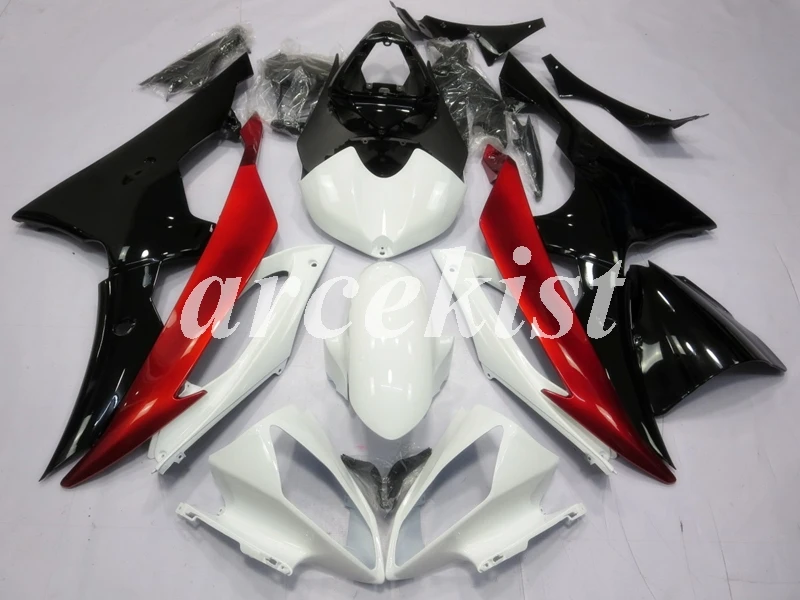 ABS мотоцикл полный обтекатель комплект подходит для YAMAHA YZF-R6 2008- 08 09 10 11 12 13 14 15 16 комплект кузова белый черный красный