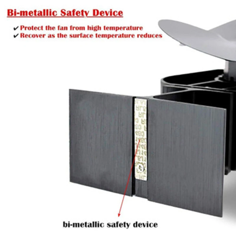 

Eco-friendly Fireplace Fan Thermal Powered Stove Wood Burner Home Air Cooling