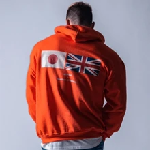 Japão & reino unido correndo hoodies esporte masculino fino ajuste moletom com capuz agasalho hoodies moletom dos homens treino ginásio