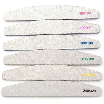 

1 Pc Nail File Buffer Half-Moon-Shaped Washable Sanding Blocks Grinding Polishing Buffing Pedicure Nail Tools