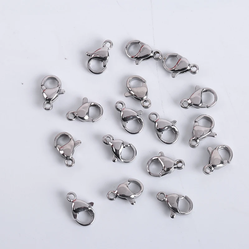 20 шт./лот застежки карабины из нержавеющей стали для изготовления ювелирных