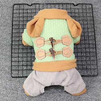

Pet Winter Plush Padded Dog Clothes For Yorkshire Teddy Chihuahua Puppy Thicken Four-legged Jumpsuit Outfits Dog Costume hot