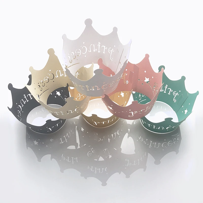 

50pcs Cutout Princess Paper Cup Birthday Party Cake Lace Paper Laser Cut Celebration Decoration Wrapper Wraps Cupcake Case