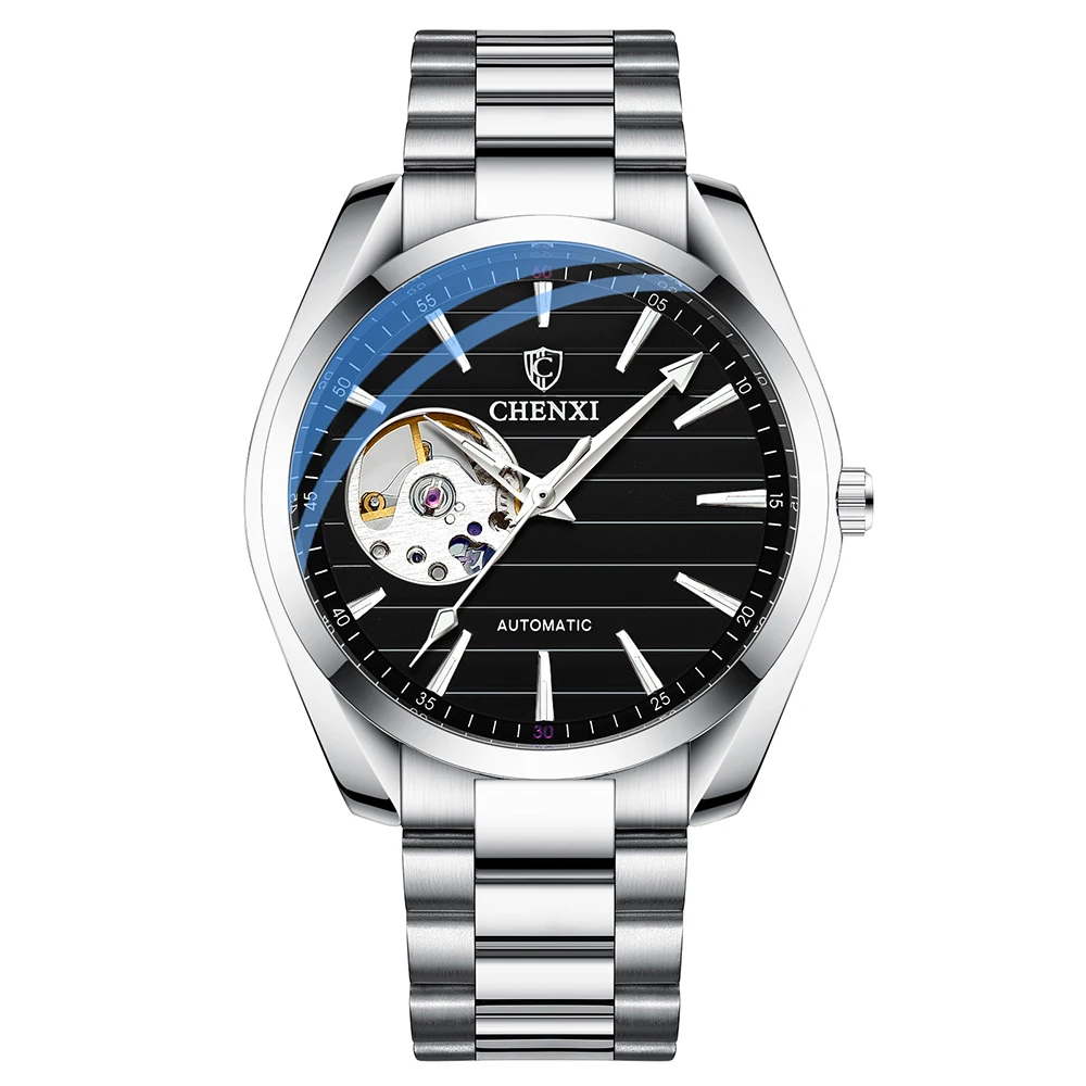 Men's Automatic Mechanical Top Brand Stainless Steel Waterproof Swiss Movement High Quality Watches Relogio Masculino 