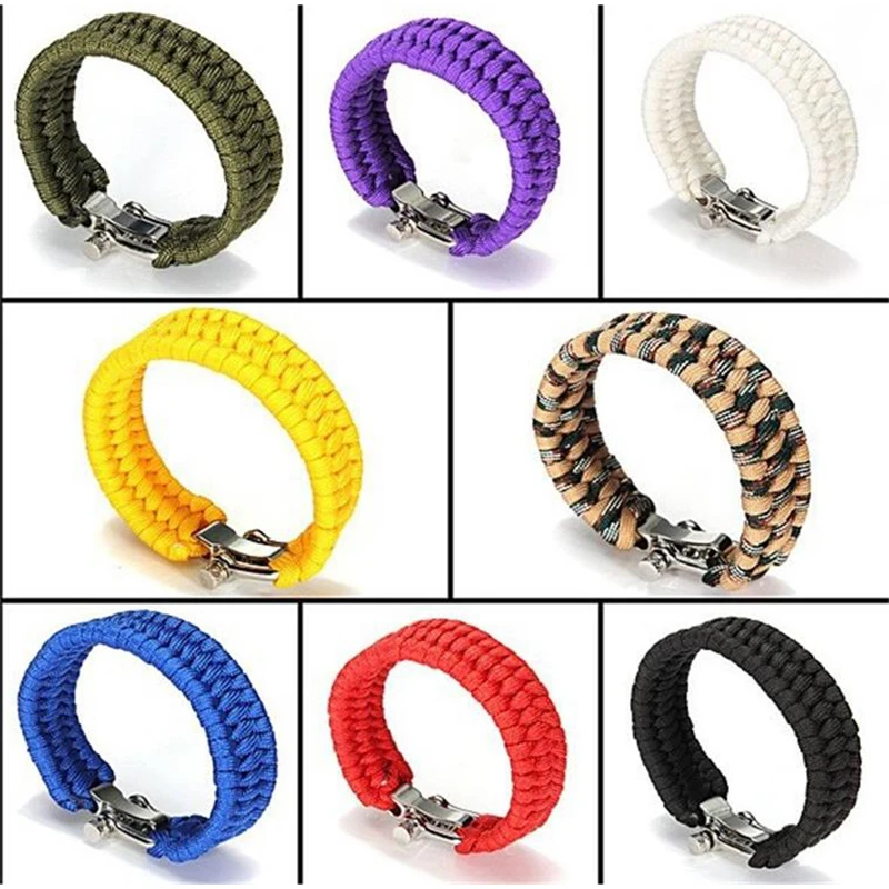 

Outdoor umbrella rope emergency survival paracord U-type multifunction camping bracelet outdoor tools