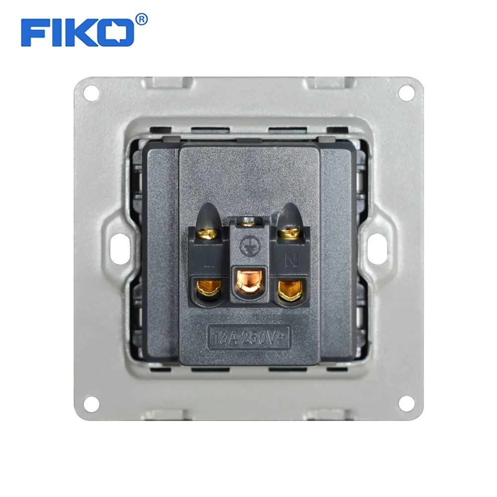 FIKO  stainless steel  panel 13A universal wall electric socket  86*86mm,5hole home decoration accessories power outlet , images - 6