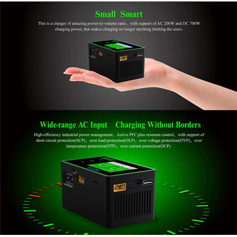 Новейший HOTA H6 Pro DUO AC 200W DC 700W 26A зарядное устройство для баланса батареи для 1-6S Lipo батарея RC гоночный fpv-дрон модель Запасная часть