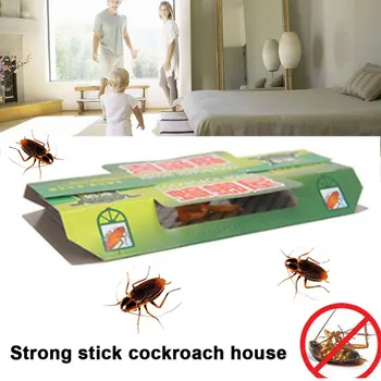

Economic Blackbeetle Trap Bait Cabinet 10PCS Environmental Cockroach Trap Room Roach Glue Paperboard Kitchen Home Catcher Pest