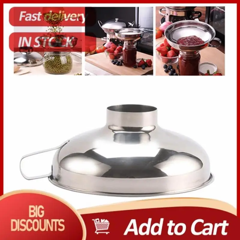 Stainless Steel Wide Mouth Funnel Canning Hopper Filter Food Pickles Jam Kitchen Gadgets Cooking Tools | Дом и сад