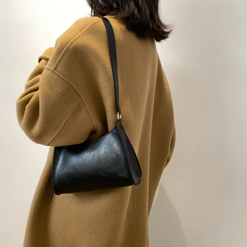 Fashion Retro Baguette Bag Pu Leather Lady Shoulder Bag Simple Style Winter High Quality Female Crossbody Bag Fashion Retro Baguette Bag Pu Leather Lady Shoulder Bag Simple Style Winter High Quality Female Crossbody Bag