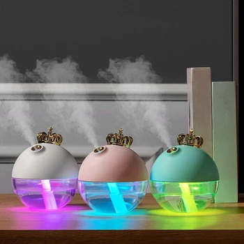 

Mini Size Cute USB Crown Humidifier Office Desk Humidifier for Bedroom Home Office Car USB Room Humidifier