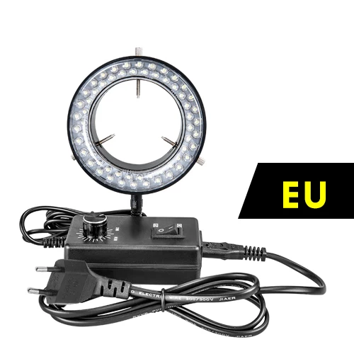 EU AC 90 V-220 V Европейская стандартная вилка регулируемое кольцо освещения промышленный микроскоп промышленности отличная круглая лампа - Цвет: EU