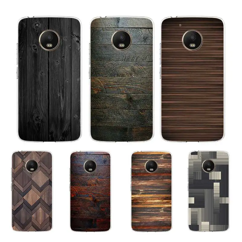 Текстурная древесина для Motorola G8 G7 G6 G5 G5S G4 E5 E6 Plus Play Capa Мягкая силиконовая задняя