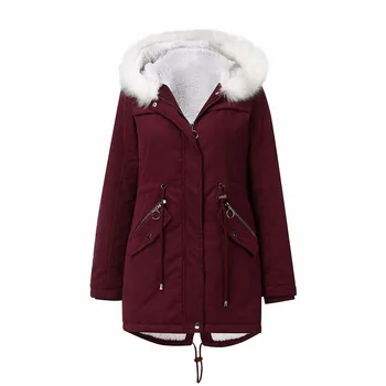 

E Winter Parkas 2020 winter -30 degree women's Parkas coats hooded fur collar thick section warm winter Jackets snow coat jacket