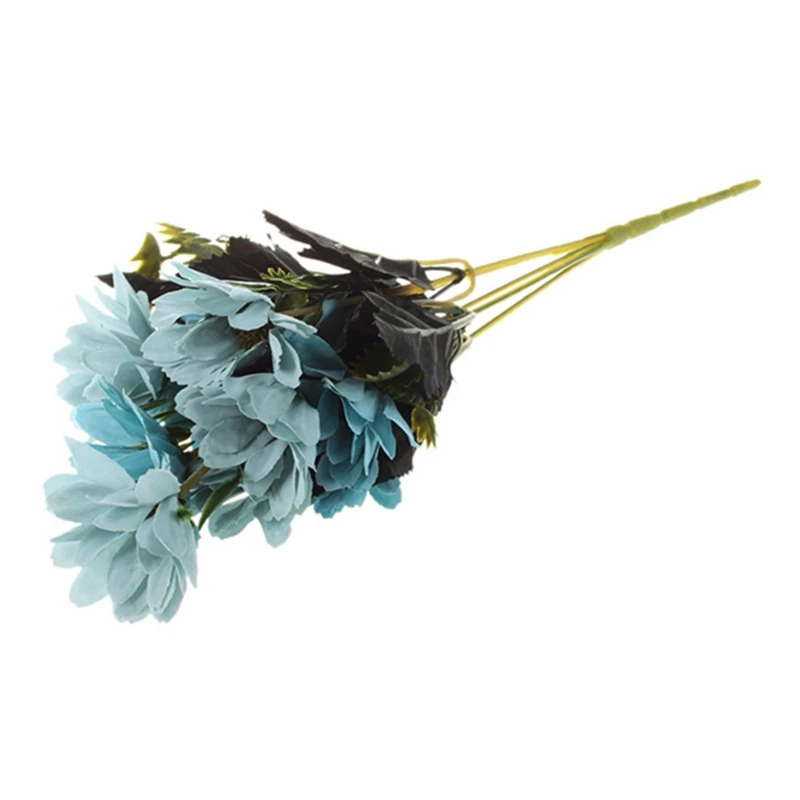 2 Pcs Man Mad Bridal Daisy Flowers Fake Silk Bouquet Home Party Decor Props Artificial Bouquet Length 30Cm Per Flower Diameter 6