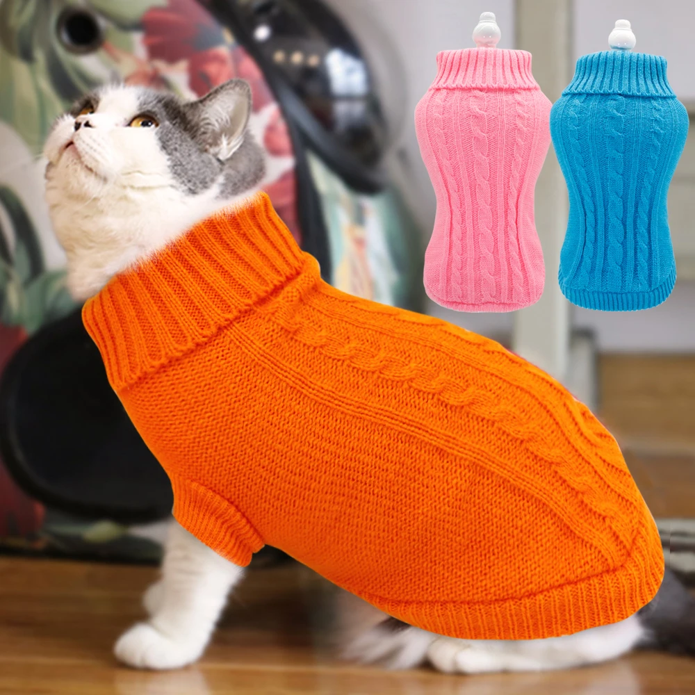 Handfly Pet Dog Cat Warm Jumper Sweater Knitwear Coat Apparel Clothes for Small Dogs Cats