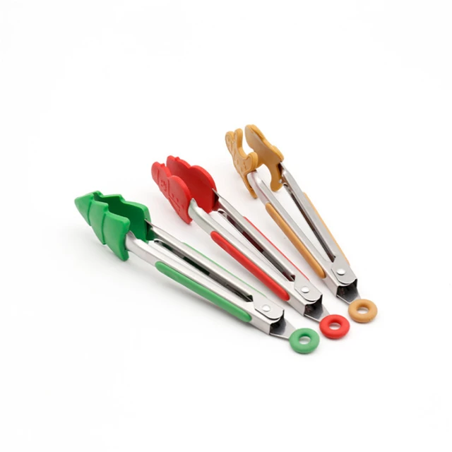 Kitchen Tongs, High Temperature Resistant Creative Christmas