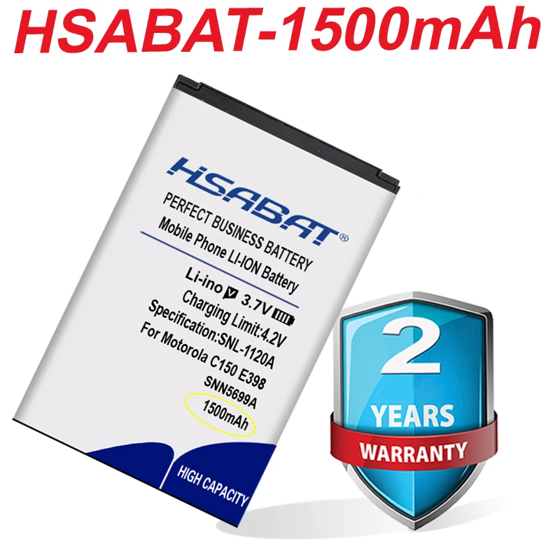 HSABAT Топ бренд 100% Новый 1500 мАч SNN5699A батарея для Motorola C150 E398 ROKR E1 E3 V810 в наличии |