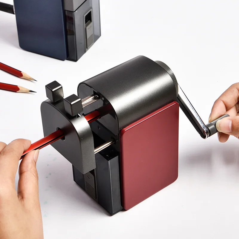 

Deli 71150 Diplopore Pencil Shapper Hand-cranking Pencil Shapper Students Multi-functional Pencil Sharpener Learning Supplies Pe