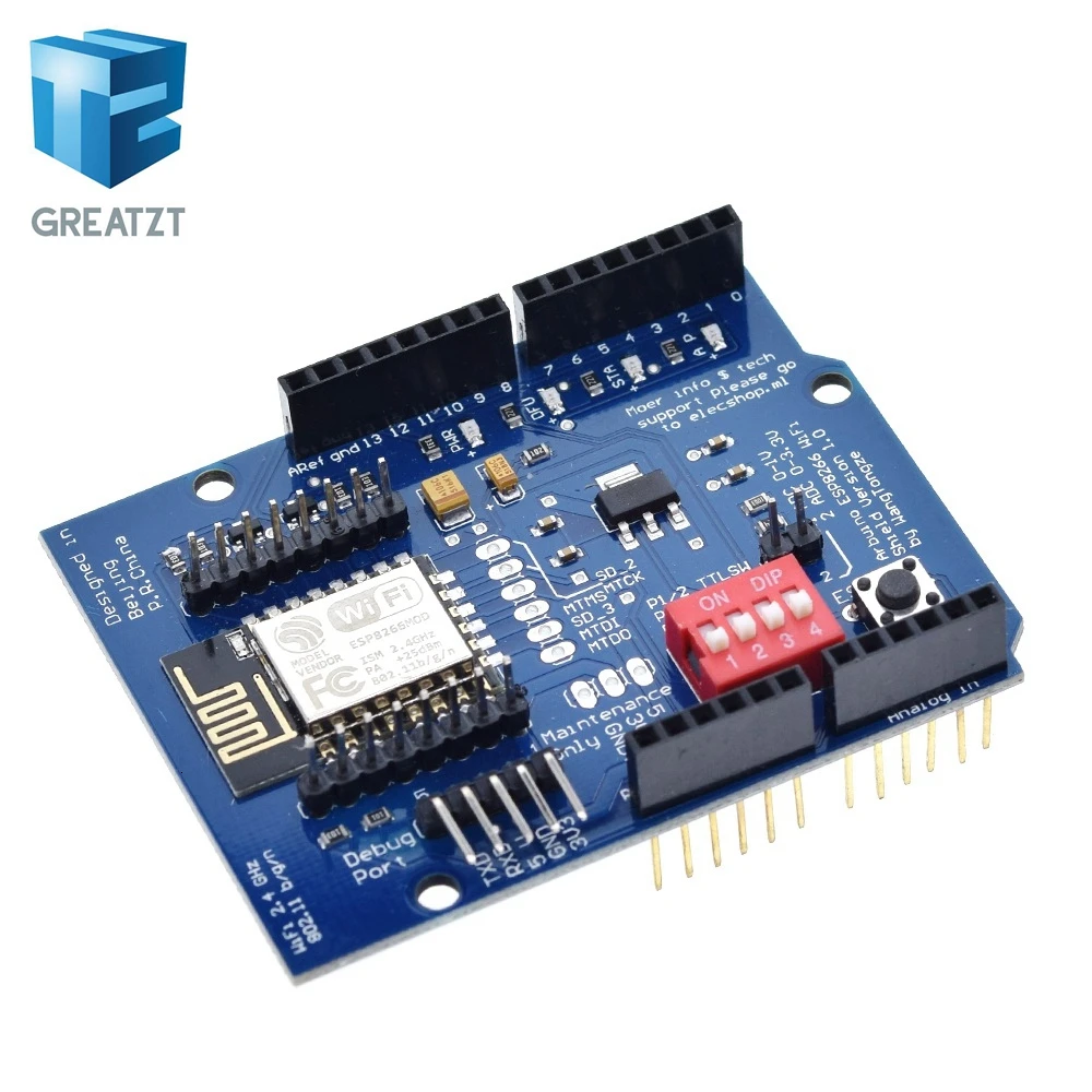 GREATZT ESP8266 ESP-12E UART wifi беспроводной Щит макетная плата для Arduino UNO R3 схемы модули плат один