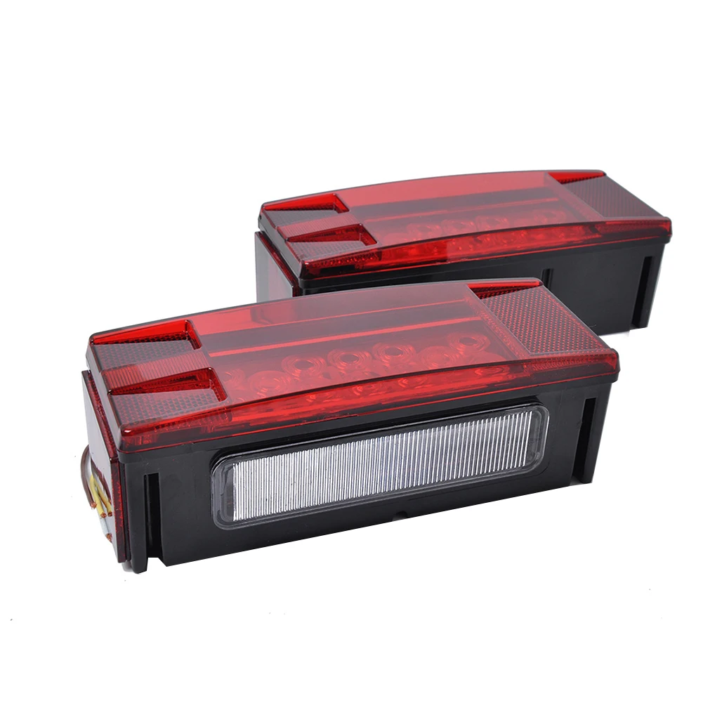 

12V Trailer Tail Light Truck Campers Bright Waterproof Auto Parts Brake Indicator License Plate Rear Reflector LED Submersible