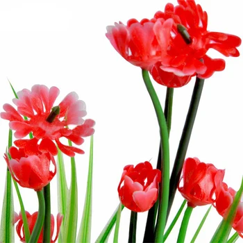 

Red/PinkHot New Durable Lovely 21cm height Artificial Simulation Water Plants Fish Tank Aquarium Decor Accessories