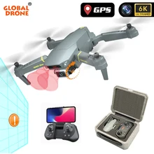 Gps zangão 4k/6k hd câmera quadrocopter exa max com cardan ajustável quadcopter mini siga-me drones rc obstáculo sensor dron