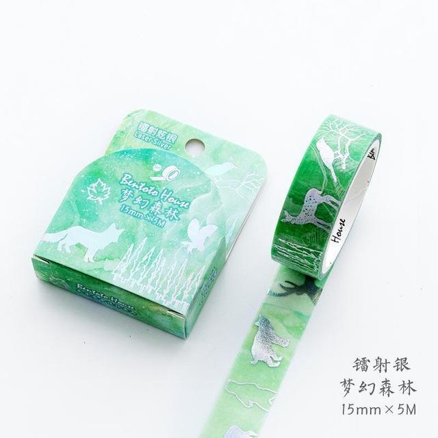 Gilding Washi Tape Adhesive Tape DIY Scrapbooking Sticker Label Masking Tape School Office Supplies Sticker Adhesive