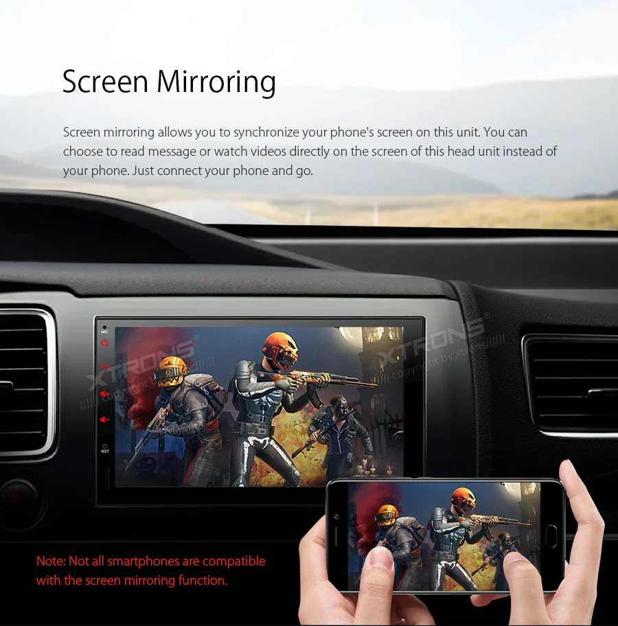 Cheap XTRONS Universal 7" Head Unit Android 9.0 Car Multimedia Player Radio Stereos 1080p Video Steering wheel GPS RCA OBD NO DVD 9