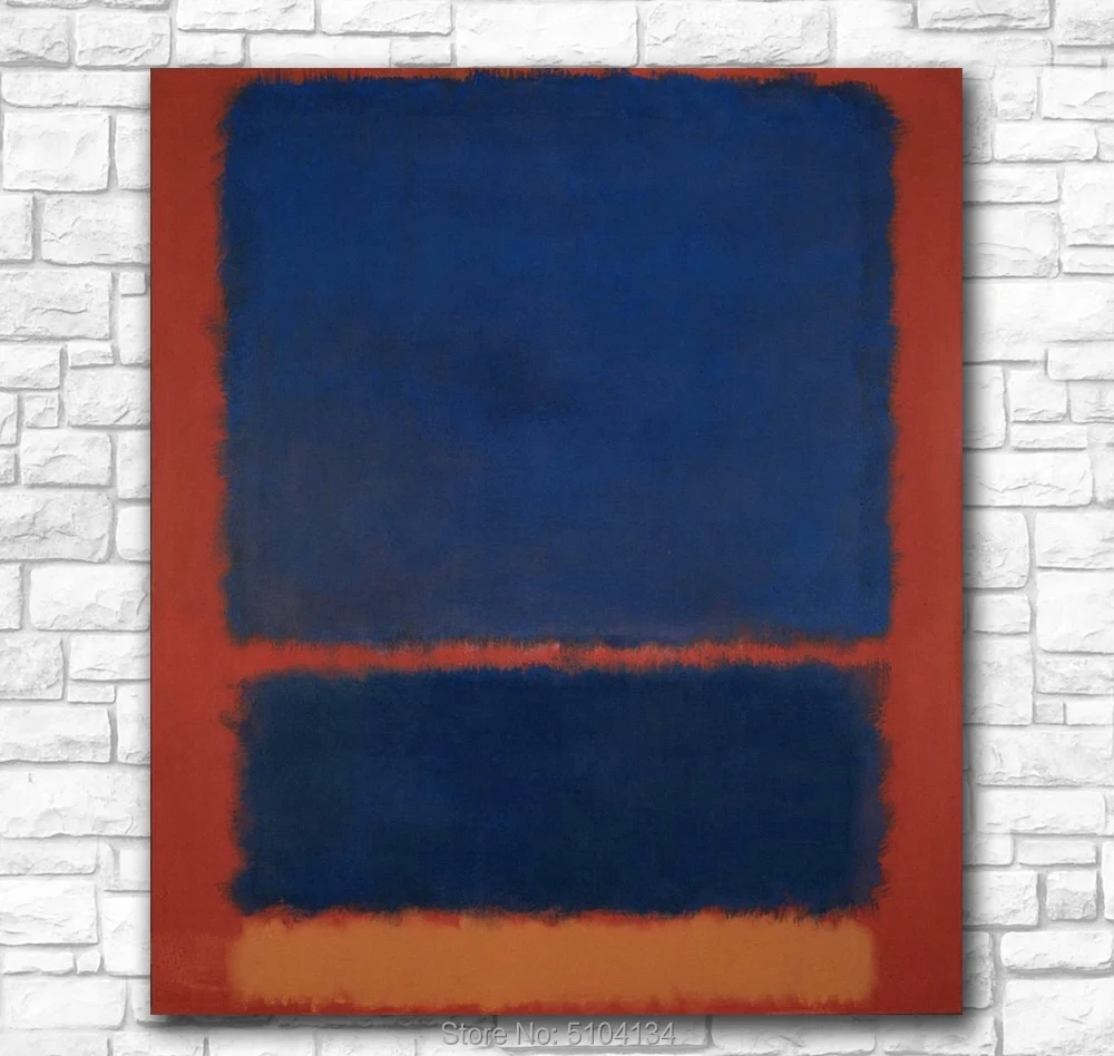 

Large Size Hand Painted Blue Orange Red by Mark Rothko Oil Painting Paintings Picture Canvas Painting Home Decor Oil Painting