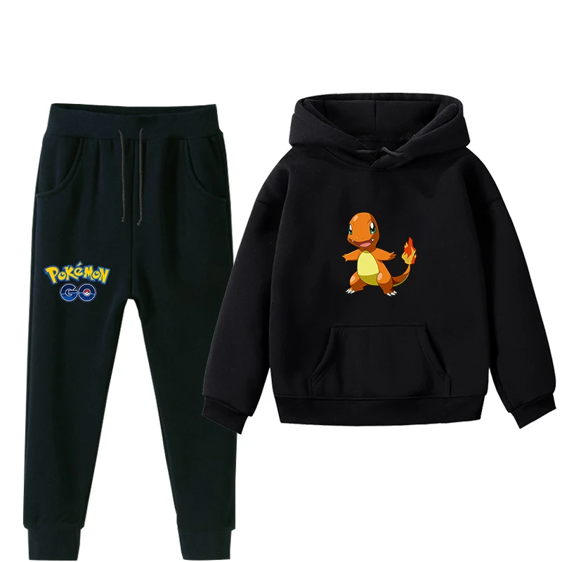 子供パーカーボーイ女の子ポケモンプリントの服セット綿のスーツ 2 個パーカー パンツ春の秋の赤ちゃん 服セット Aliexpress