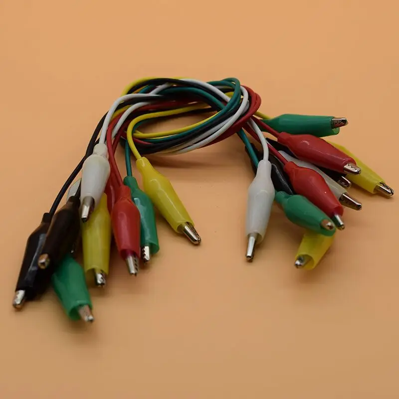 Совершенно новые 10 шт. зажимы типа крокодил электрические DIY Тестовые провода