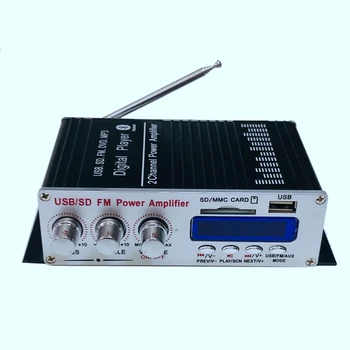 

Hi-Fi 20Wx2 Bluetooth Amplifier with Remote Contrller DC12V Two Channel Support Phone DVD Input for Motorcycle Car Home