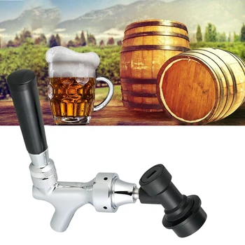 

Chrome Draft Beer Tap Home Brew Beer Keg Faucets with Ball Lock Disconnect perfect for both home and commercial use