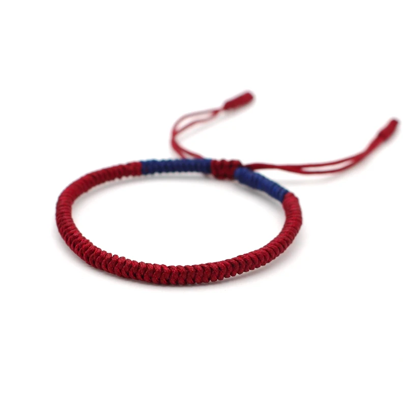 Разноцветный плетеные Тибетские буддийские браслеты Любовь Лаки тибетские Подвески Браслеты& браслеты для Для женщин Для мужчин ручной работы узлы веревочный браслет Будда - Окраска металла: 10