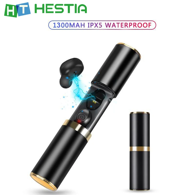 

F9 Wireless Earbuds TWS Bluetooth 5.0 Gaming Earphone with Dual Microphone Voice Control 1300 mAh Power Bank Waterproof Earpiece