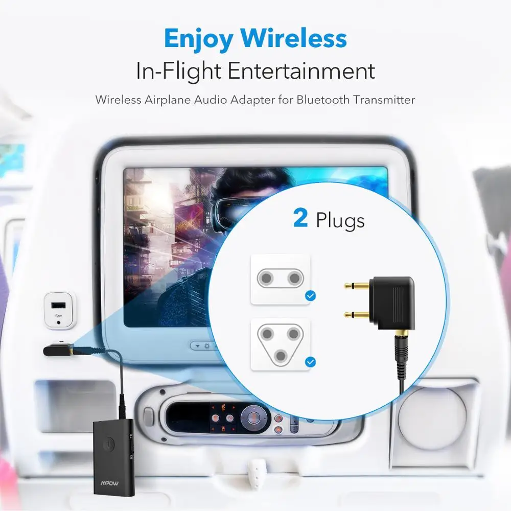 Mpow BH407 Беспроводной адаптер hdmi передатчик и приемник 2 в 1 Поддержка APTX с для