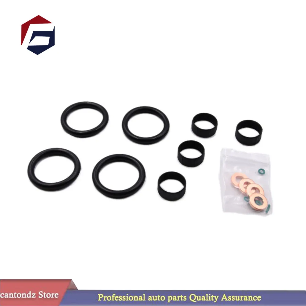 Car 16PCS car gasket For Ford Fiesta 1.4 TDCi Duratorq Fuel Injector Seal + Washer + Oring Set 1204698