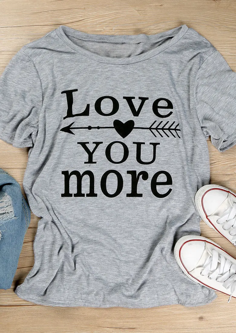 Женская футболка с надписью Love You More изображением стрелки Bride Tribe|Футболки| |