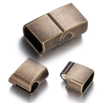 

316L Stainless Steel Magnetic Clasp 11x6mm Hole Antique Bronze Plated Fastener for Bracelet Jewelry Making Closure Magnet Buckle